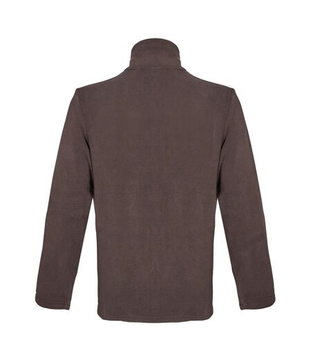 Unisex Adult Microfleece Jacket Dark Chocolate SOLS