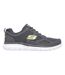 Mens Burns Agoura Trubuck Leather Trainers Charcoal Skechers-1