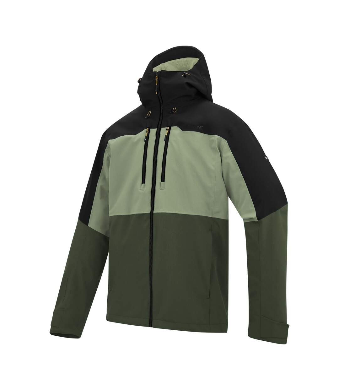 Mens Maland Ii Waterproof Jacket Sage Black Dark Khaki Regatta-4
