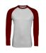 SOLS Mens Funky Contrast Long Sleeve T-Shirt (White/Red) - UTPC3513