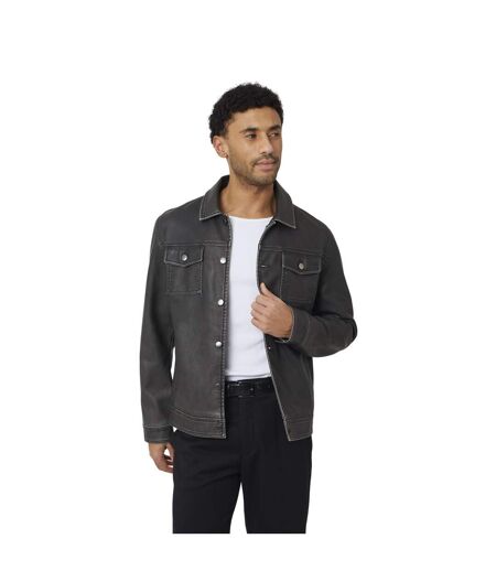 Veste-chemise Motif/style Boutonné Homme Noir Brave Soul