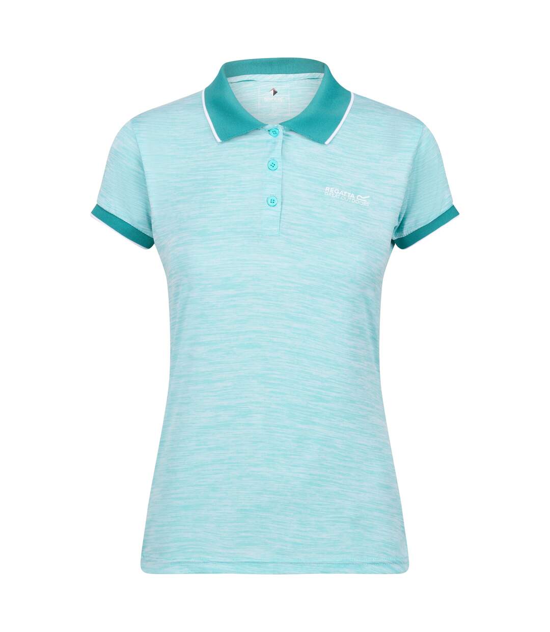 Polo manches courtes remex femme bleu turquoise pâle Regatta-1