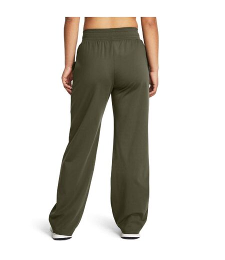 Womens/ladies Open Hem Jogging Bottoms Green Under Armour