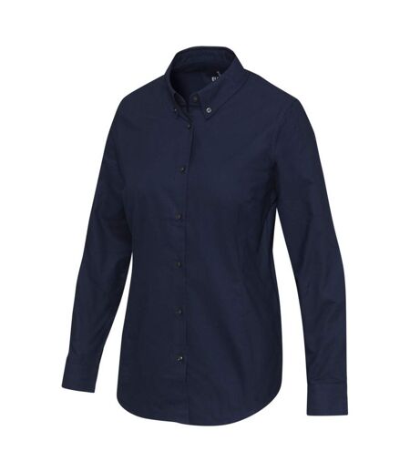 Womens/ladies Sphene Oxford Shirt Navy Blue Elevate NXT