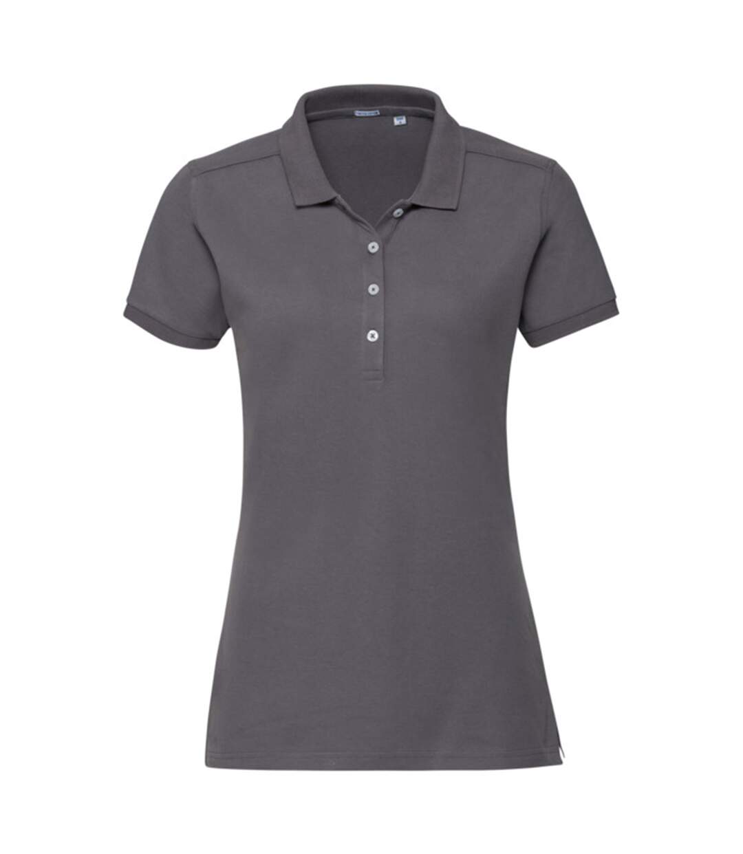 Polo Femme Gris Foncé Uni Russell-1