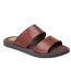 Mens maven leather sandals burnt brown Base London-1