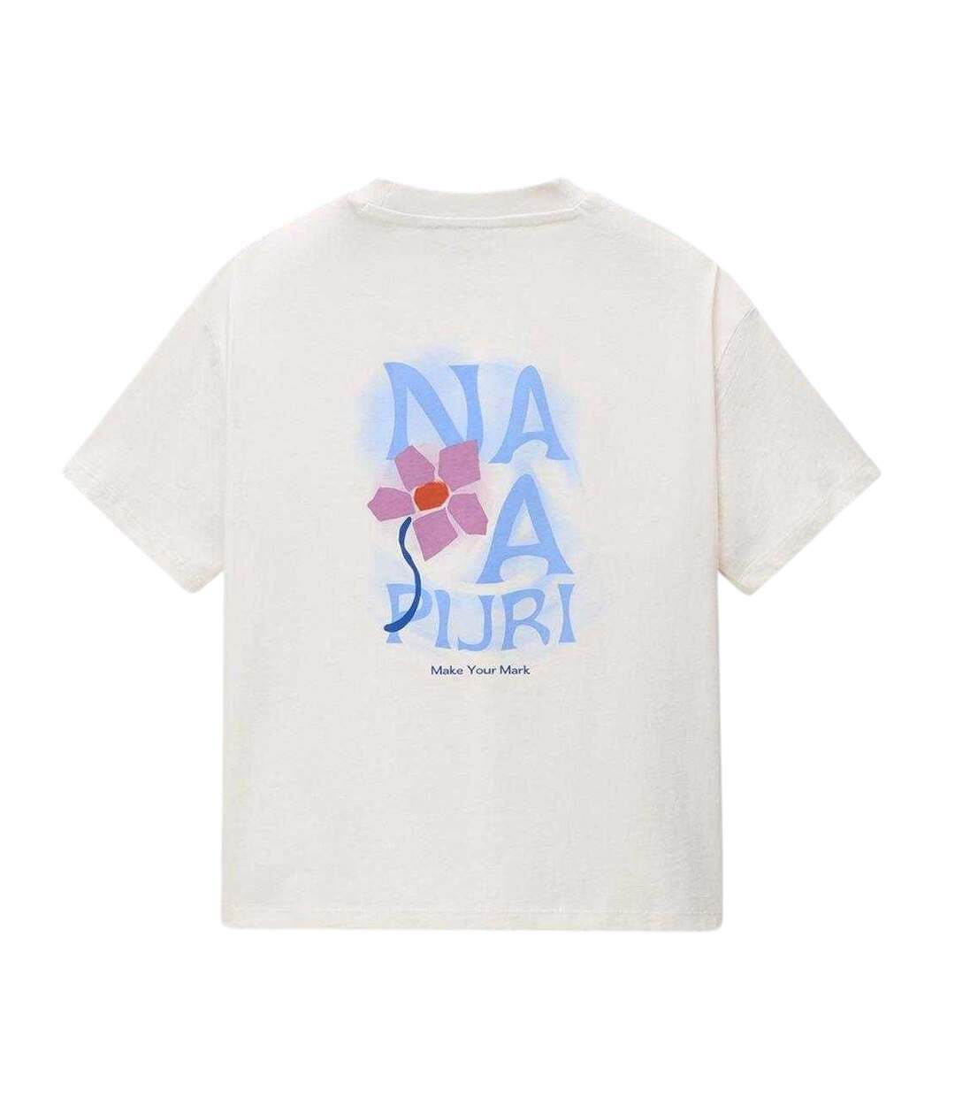 T-shirt Motif/style Imprimé Au Dos Iliana Femme Blanc Napapijri-2