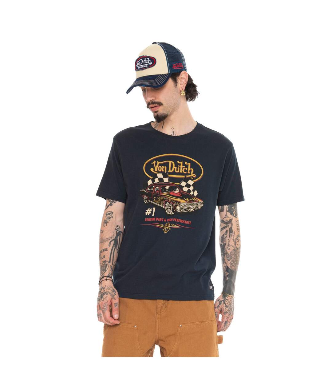 T-shirt homme regular en jersey avec print devant High Vondutch-1