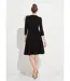 Robe courte col V effet drapé ceinture bijou-2