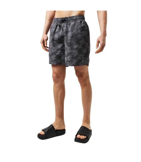 Mens Blurred Floral Regular Swim Shorts Black Jack Wills