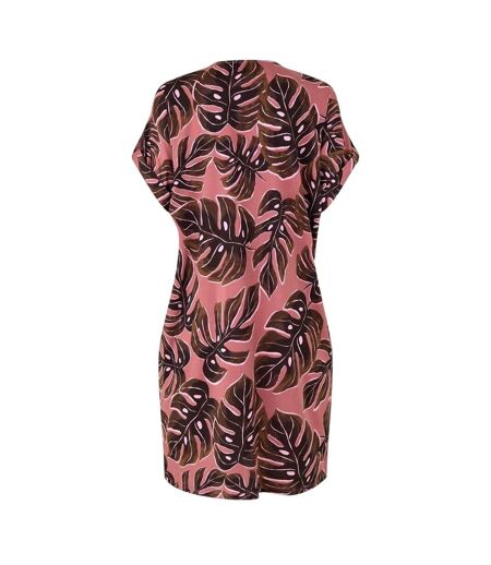 Womens/ladies All-over Print Tunic Dress Sunkissed Palm Leaf Biba