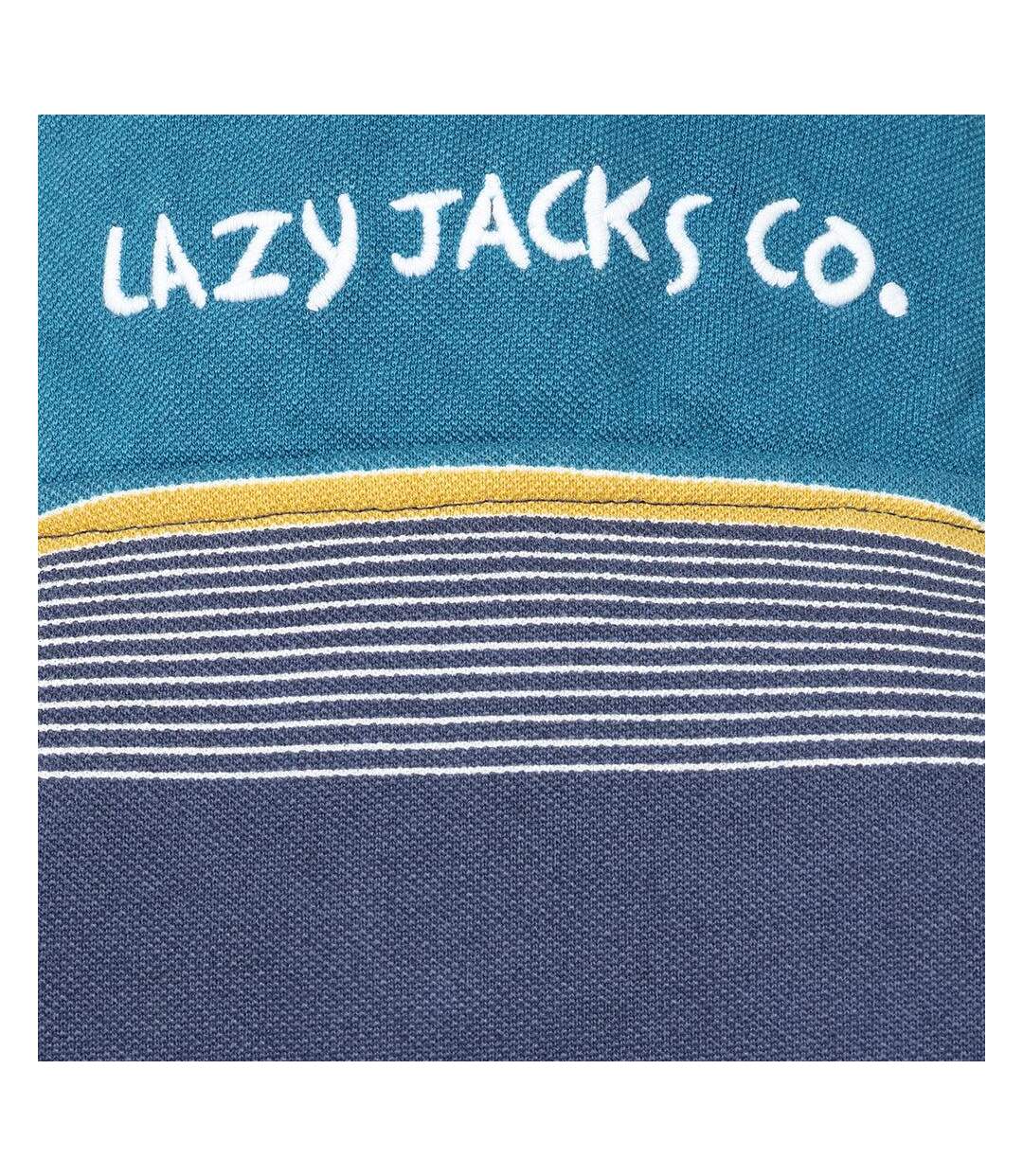 Sweat Motif/style Rayures Contrastées Femme Bleu Sarcelle Lazy Jacks-4