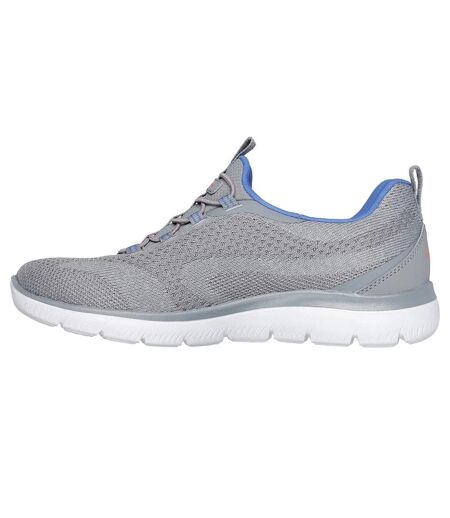 Womens/ladies summits new nature trainers grey/blue Skechers