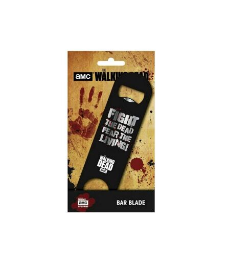The Walking Dead Fight The Dead Fear The Living Bottle Opener (Black/White) (One Size) - UTBS4222