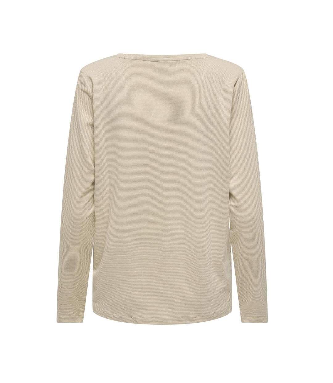 T-shirt beige femme only harly ml-2