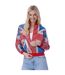 Blouson aviateur femme rouge/bleu/argent Smiffys-2