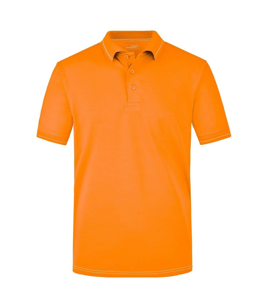 Polo Homme Orange Blanc James And Nicholson-1
