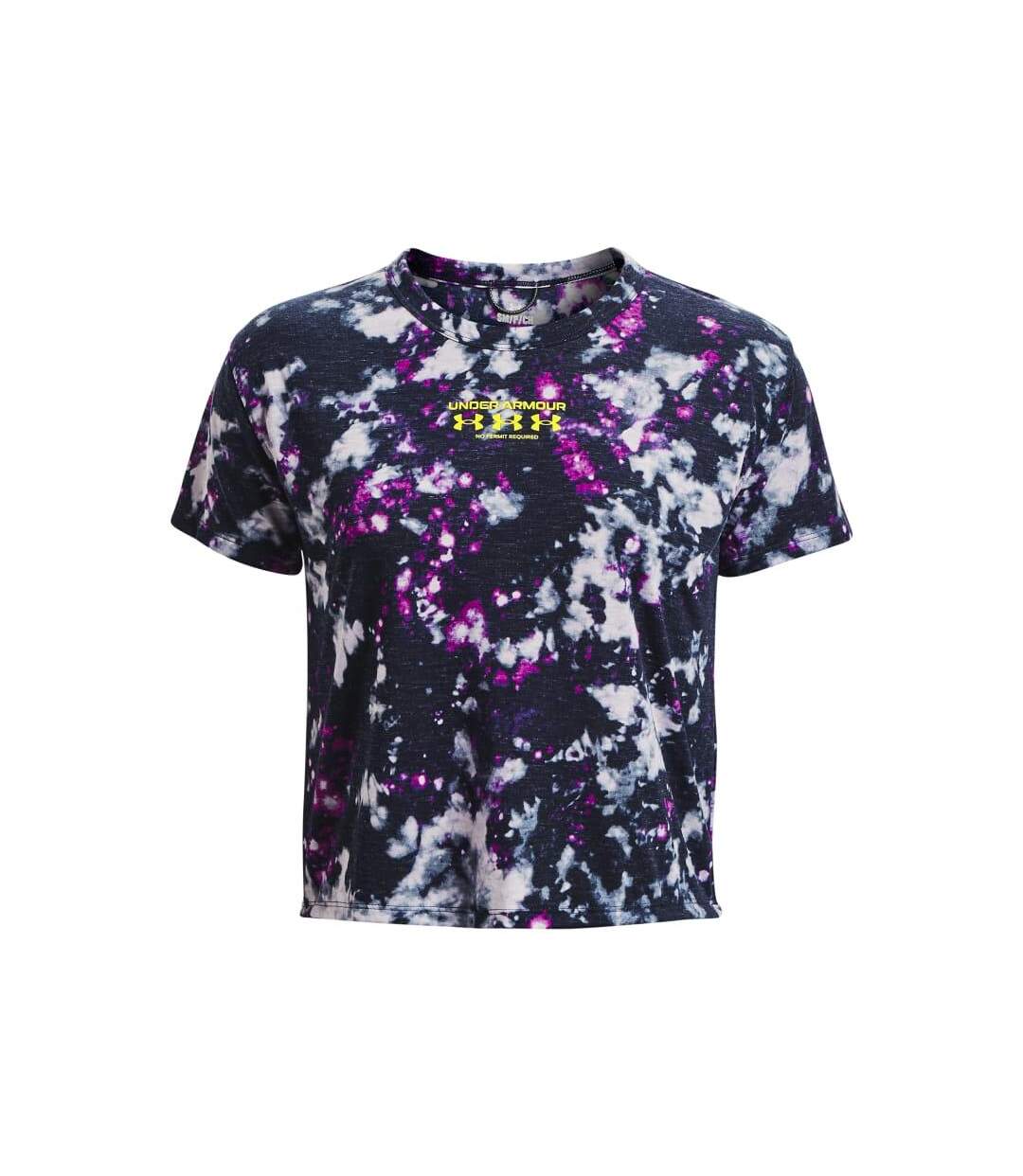 Womens/ladies Run Trail T-shirt Purple Midnight Navy Aurora Purple Under Armour-1