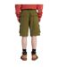 Mens Leather Badge Water Repellent Cargo Shorts Olive Timberland-3