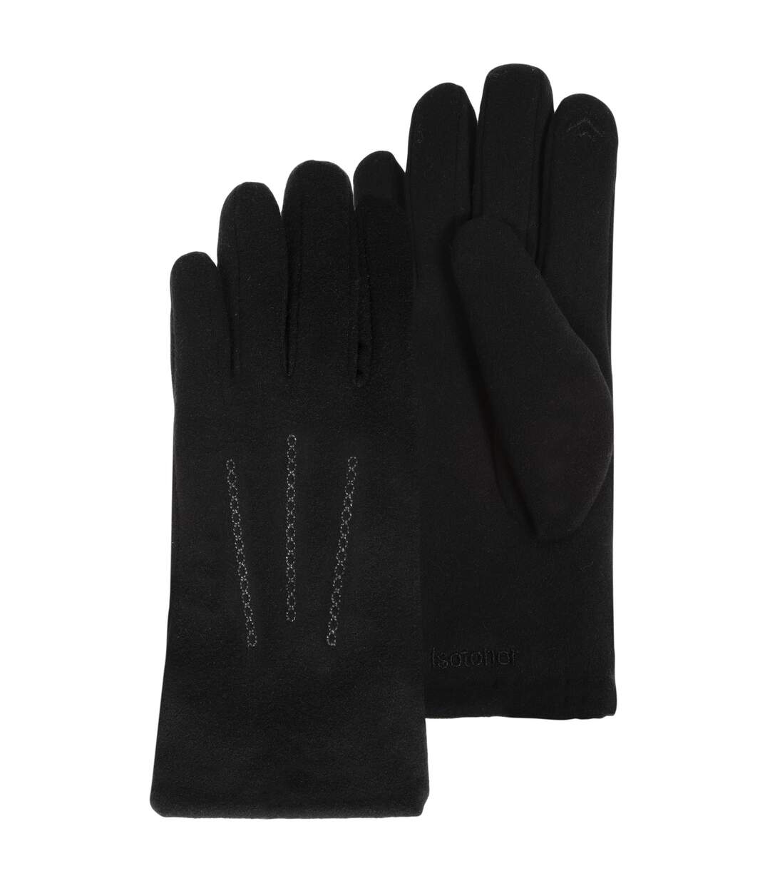 Isotoner Gants femme tactiles, chauds, doublés imitation fourrure-1