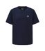 Mens Small Logo Cotton T-shirt Navy Pretty Green-1