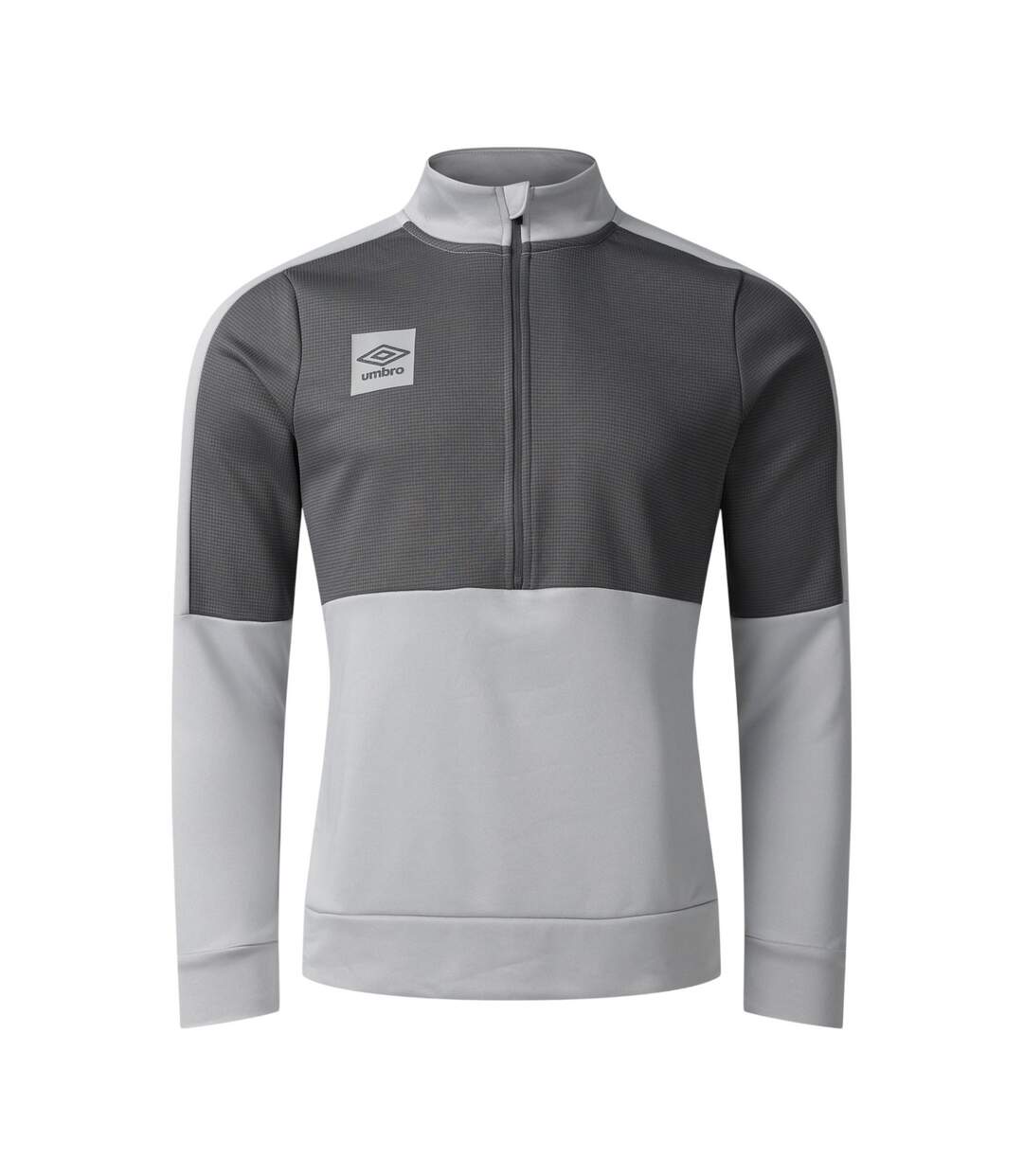 Mens Half Zip Sports Top Quiet Shade Grey Castle Rock Umbro-1