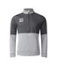 Mens Half Zip Sports Top Quiet Shade Grey Castle Rock Umbro-1