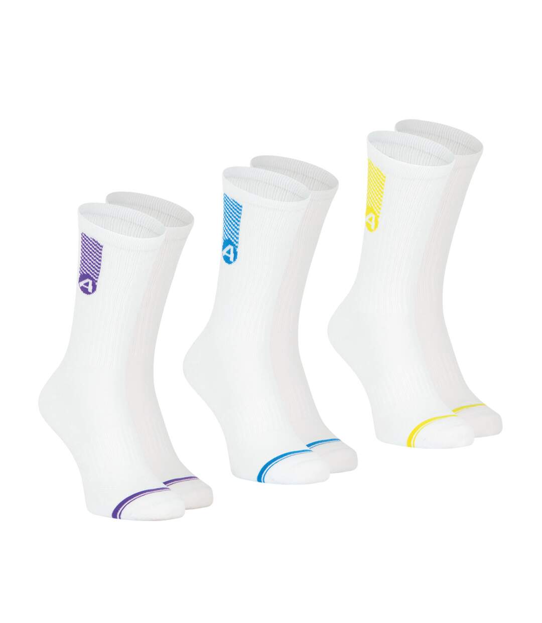 Lot de 3 paires de chaussettes mi-hautes homme Training Dry