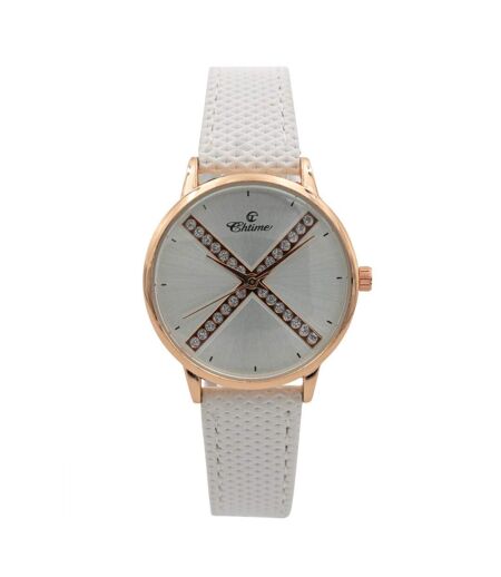 Montre de Femme Blanc avec Strass CHTIME