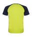 T-shirt indianapolis adulte jaune fluo / bleu marine Roly