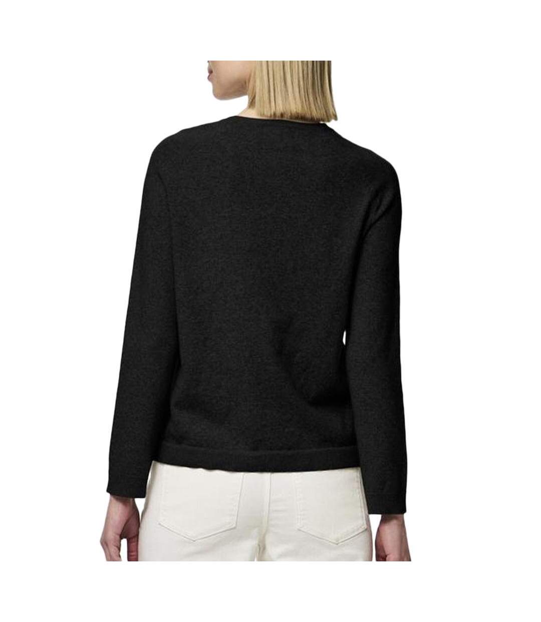Pull noir femme pieces bree knit-2