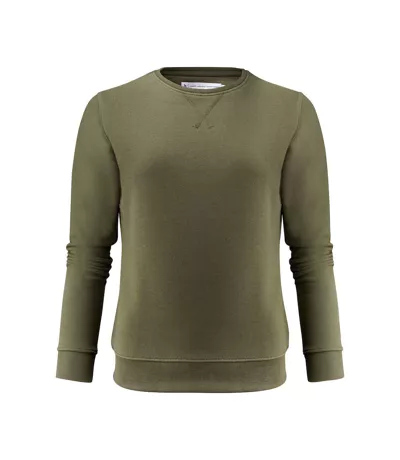 Womens/ladies Alder Crew Neck Sweatshirt Grey Melange James Harvest