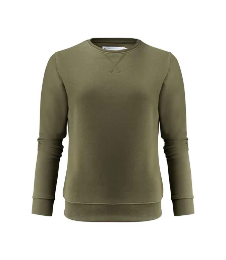 Womens/ladies Alder Crew Neck Sweatshirt Grey Melange James Harvest