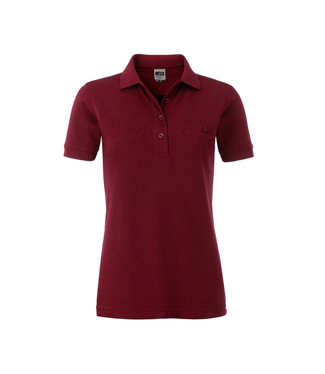 Polo femme bordeaux James and Nicholson