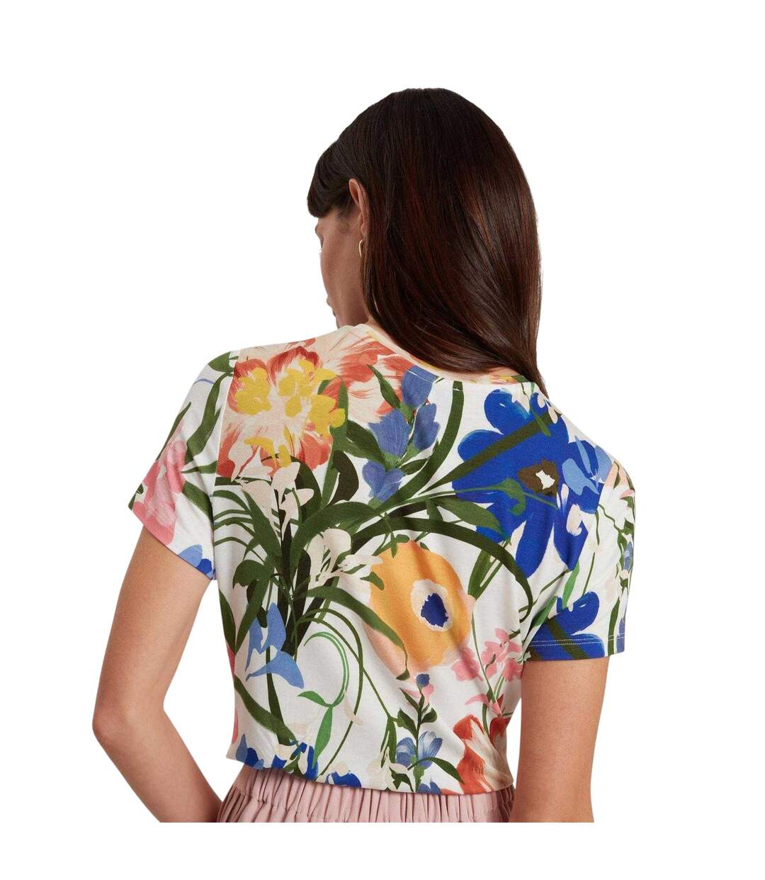 Womens/ladies Cotton T-shirt White Ted Baker-3