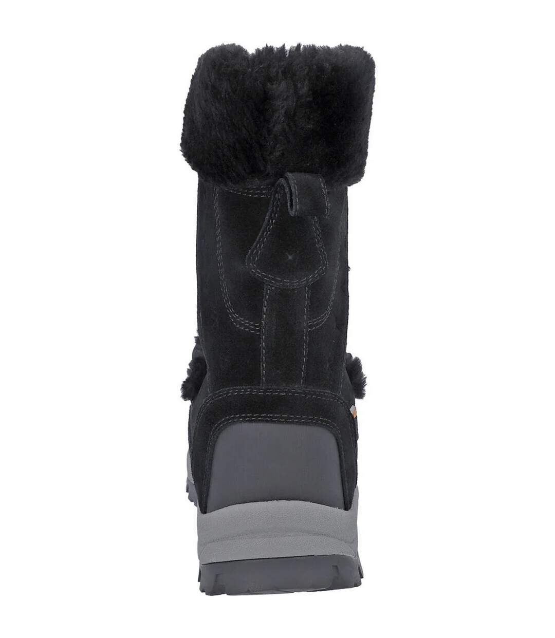 Womens/ladies Mortiz 200 Leather Hiking Boots Black Hi-Tec-2