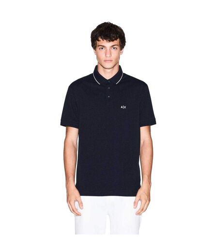 Mens Regular Short-sleeved Polo Shirt Deep Navy Armani Exchange