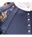 Womens/ladies laila lace show shirt navy HyFASHION