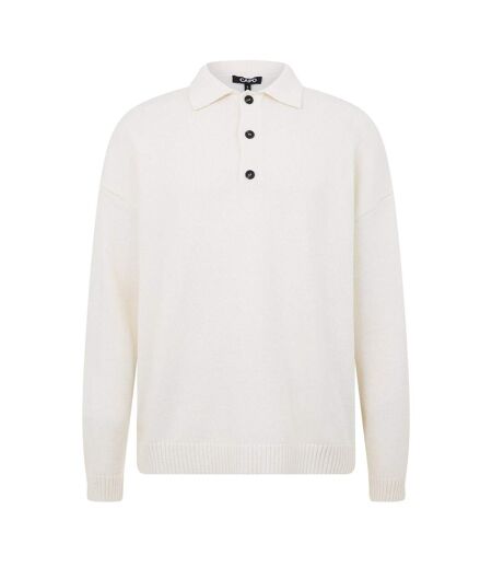 Mens Long-sleeved Polo Shirt Cream Capo