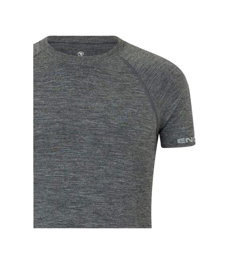 Mens Pross Logo Base Layer Top Grey Endura