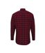 Premier Mens Mulligan Check Shirt à manches longues (Rouge / Bleu marine) - UTPC3101