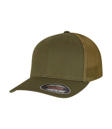 Casquette Trucker Flexfit Adulte Vert Kaki Foncé Yupoong