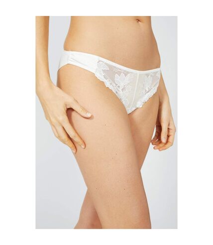 Gorgeous Womens/Ladies Lily Embroidered Bridal Panties (Ivory) - UTDH4346