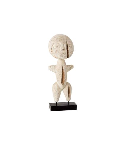 Statue Déco en Bois Alba 57cm Blanc