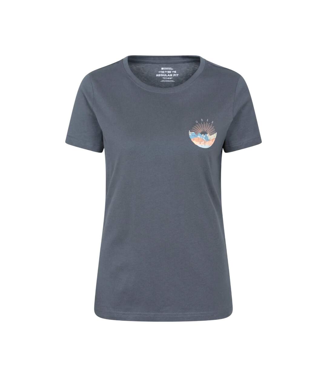 Womens/ladies Oban Chest Print Relaxed Fit T-shirt Dark Blue Mountain Warehouse-1