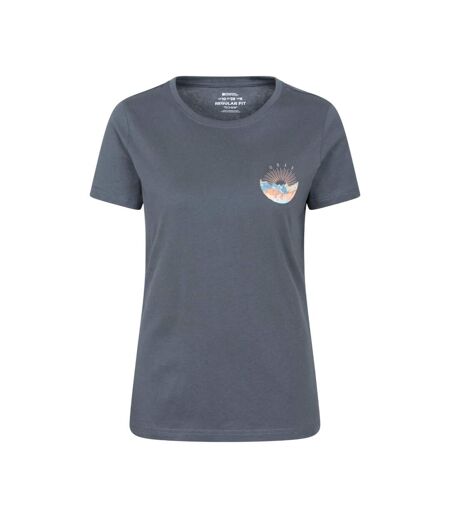 Womens/ladies Oban Chest Print Relaxed Fit T-shirt Dark Blue Mountain Warehouse