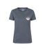 Womens/ladies Oban Chest Print Relaxed Fit T-shirt Dark Blue Mountain Warehouse-1