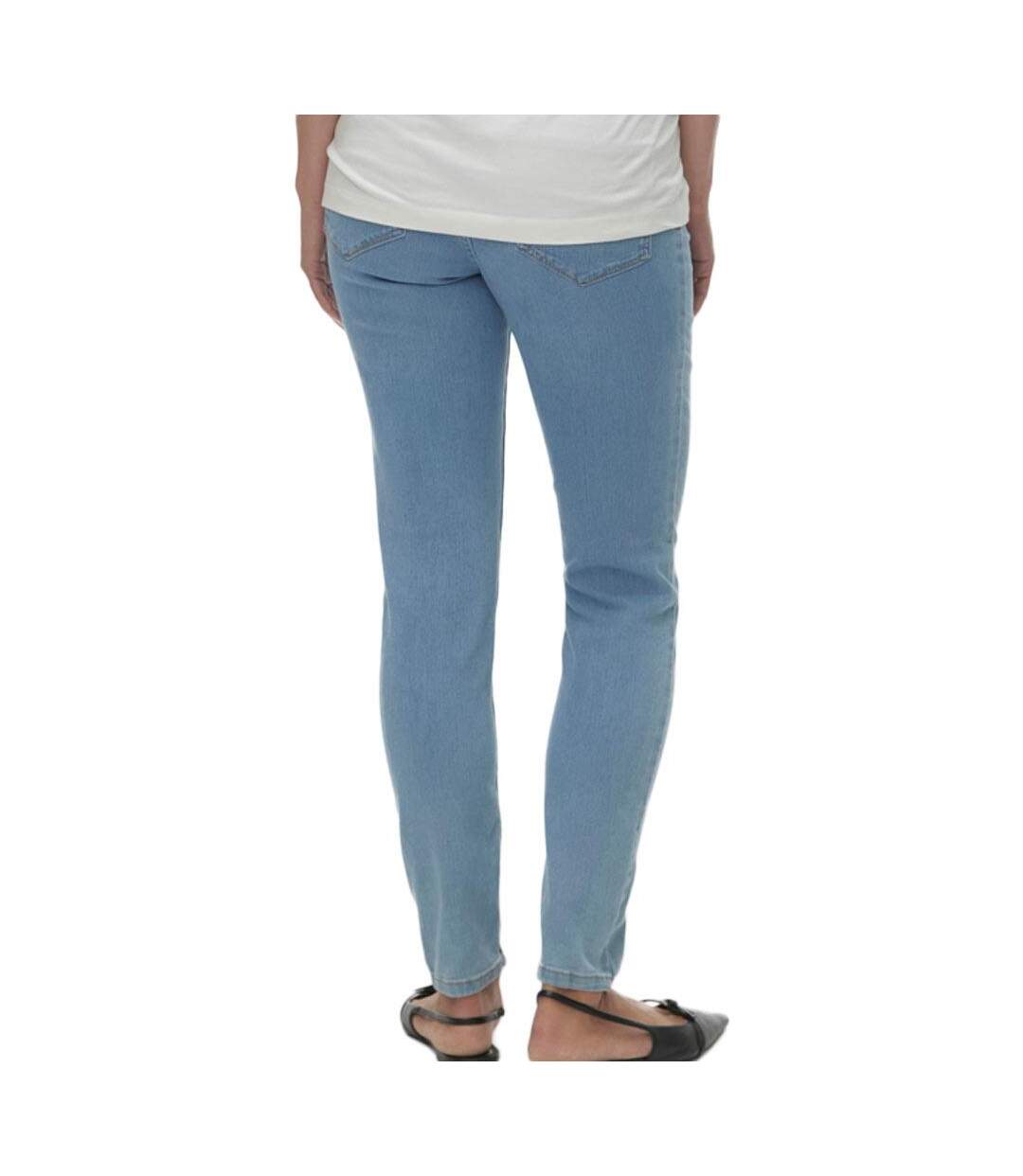 Jeans skinny bleu femme mamalicous destroyed light - l-2