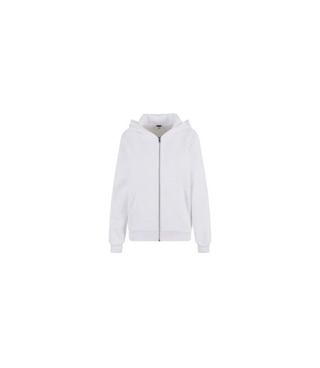 Sweat À Capuche Duveteux Femmes/ladies Blanc Build Your Brand