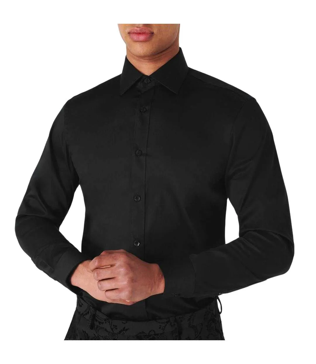 Chemise Homme Noir Haines And Bonner-4